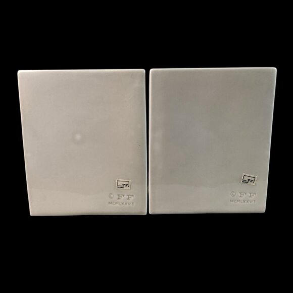 Fitz & Floyd Boy & Girl Reading Book Under Tree Bookends Japan Vintage 1976 - Picture 8 of 15